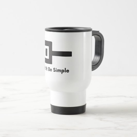 Let It Be Simple Logo sur Travel/Commuter Mug (Devant droit)