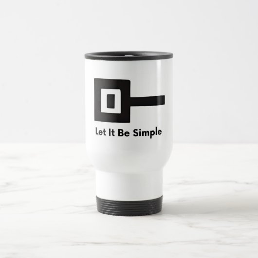 Let It Be Simple Logo sur Travel/Commuter Mug (Centre)