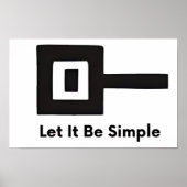 Let It Be Simple wall poster (Devant)