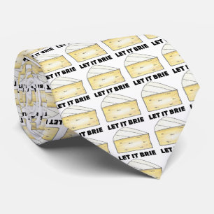 Let it brie (BE) Cheese Wedge Foodie Necktie Stropdas