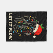 Let It Flow Funny Anatomical Heart Christmas, Medi Fleece Deken (Voorkant (Horizontaal))