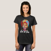 Let It Fro Afrocentric Black Pride Afro Hair T-shirt (Voorkant volledig)