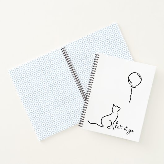 Let It Go – Cat Design Spiral Notitieboek (Binnen)