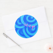 Let It Go Sticker – Blue Swirl Motivational Round  (Enveloppe)