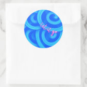 Let It Go Sticker – Blue Swirl Motivational Round  (Sac)