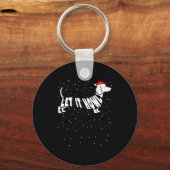 Let It Howl Snow Funny Pun Winter Dachshund Mom Ch Sleutelhanger (Voorkant)