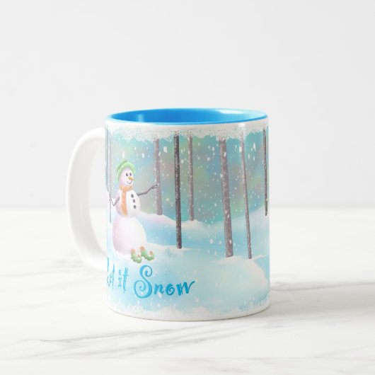 "Let it Snow" 11 oz Snowman Mug (Devant gauche)