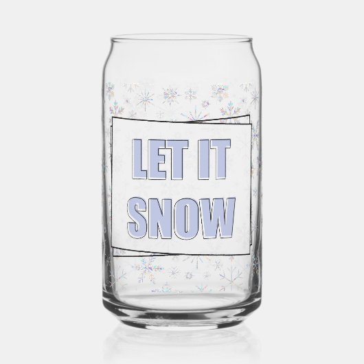 Let It Snow Blikvorm Glas (Links)