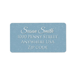 Let it Snow Blue Christmas Label