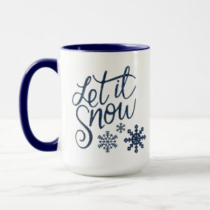 Let It Snow Blue en White Coffee & Cacao Mok