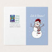 "Let it Snow" Carte de voeux Snowman *set de 25 (Outside Unfolded)