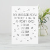 Let it Snow Funny Covid Christmas Feestdagenkaart (Staand voorkant)