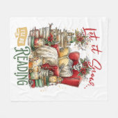 Let It Snow I'll Be Reading  Fleece Deken (Voorkant (Horizontaal))