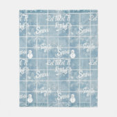Let It Snow & Let's Stay In Hygge Winter Fleece Deken (Voorkant)