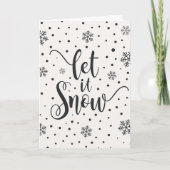 Let It Snow Noël Calligraphie | Carte de vœux (Devant)