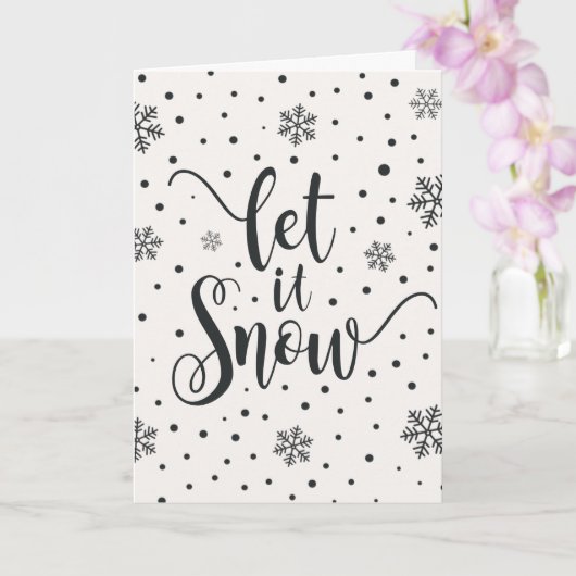Let It Snow Noël Calligraphie | Carte de vœux (Orchidée)