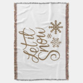 Let It Snow Sherpa Throw Blanket Deken (Voorkant Verticaal)