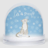 Let it snow! Snow leopard Christmas snow globe (Avant)