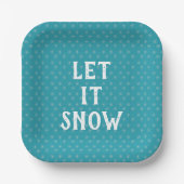 Let It Snow, Snowflake Papieren Bordje (Voorkant)