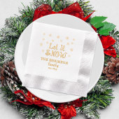 Let It Snow Snowflakes Noël Nom de famille Date