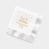 Let It Snow Snowflakes Noël Nom de famille Date (Gauche)