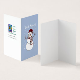 "Let it Snow" Snowman wenskaart *set van 25 Kaart