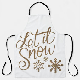 Let It Snow Winter / Holiday apron Schort