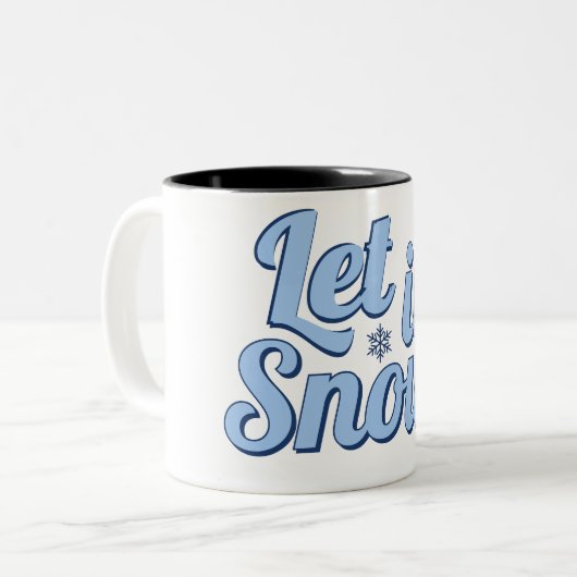 "Let It Snow Winter Mug - cadeau de vacances parfa (Devant gauche)