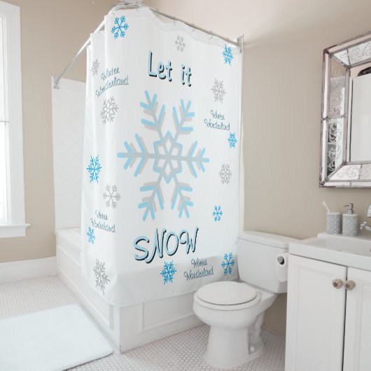 Let it Snow Winter Wonderland Douchegordijn (In situ)