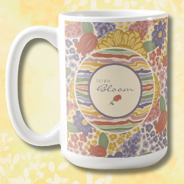 Let Joy Bloom – Floral Inspirational Coffee Mug Koffiemok