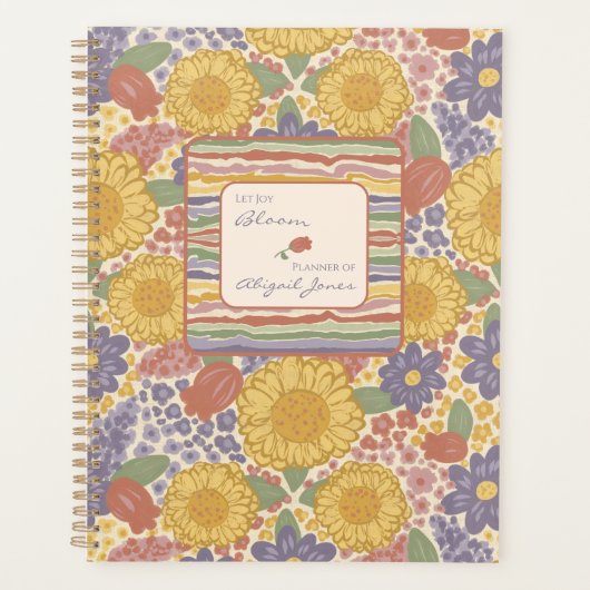 Let Joy Bloom – Personalized Floral Planner (Devant)
