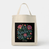 Let Kindness Bloom Be Kind Rainbow Flowers Inspire Tote Bag (Achterkant)