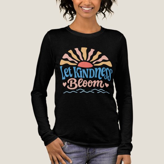 Let kindness bloom. Tri-Blend shirt (Voorkant)
