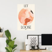 Let Loose Art Print Abstract Peach Gradients (Thuiskantoor)