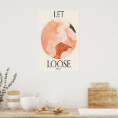 Let Loose Art Print Abstract Peach Gradients (Keuken)