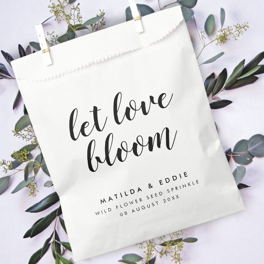 Let Love Bloom | Minimale weduwenbloemen Bedankzakje