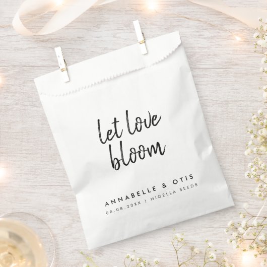 Let Love Bloom | Modern Weddenschap Bedankzakje (Geknipt)