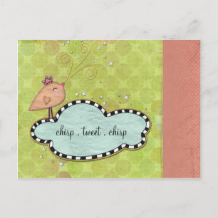 Let Love Chirp Easter Invitation Uitnodiging Briefkaart