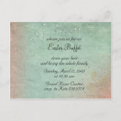 Let Love Chirp Easter Invitation Uitnodiging Briefkaart (Achterkant)