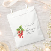 Let Love Grow | Aardbeienzaad Bruiloft Favor Bag Bedankzakje (Geknipt)