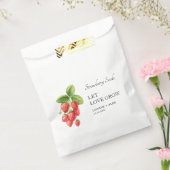 Let Love Grow | Aardbeienzaad Bruiloft Favor Bag Bedankzakje (Gezegeld)