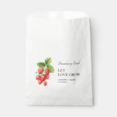 Let Love Grow | Aardbeienzaad Bruiloft Favor Bag Bedankzakje (Voorkant)