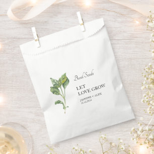 Let Love Grow Basil Seed Bruiloft Favor Bag Bedankzakje