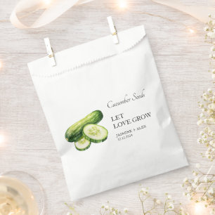 Let Love Grow Komkommerzaad Bruiloft Favor Bag Bedankzakje