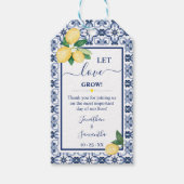 Let Love Grow Mediterranean Lemons Shower Favor Cadeaulabel (Voorkant)