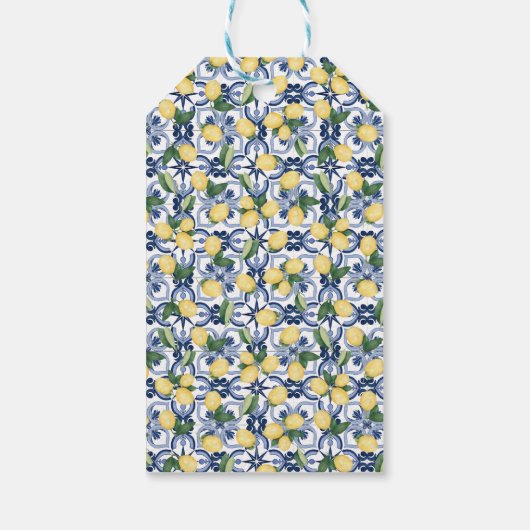 Let Love Grow Mediterranean Lemons Shower Favor Cadeaulabel (Achterkant)