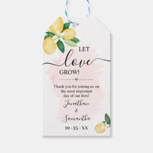 Let Love Grow Pink Lemon Vrijgezellenfeest Plant F Cadeaulabel
