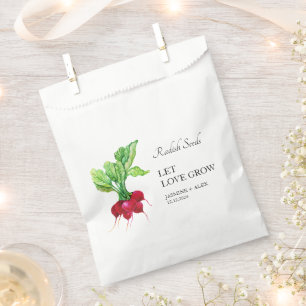 Let Love Grow Radish Seed Wedding Favor Bag Bedankzakje
