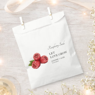 Let Love Grow   Raspberry Seed Bruiloft Favor Bag Bedankzakje