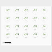 Let Love Grow Rustic Greenery Wedding Favor Hart Sticker (Vel)